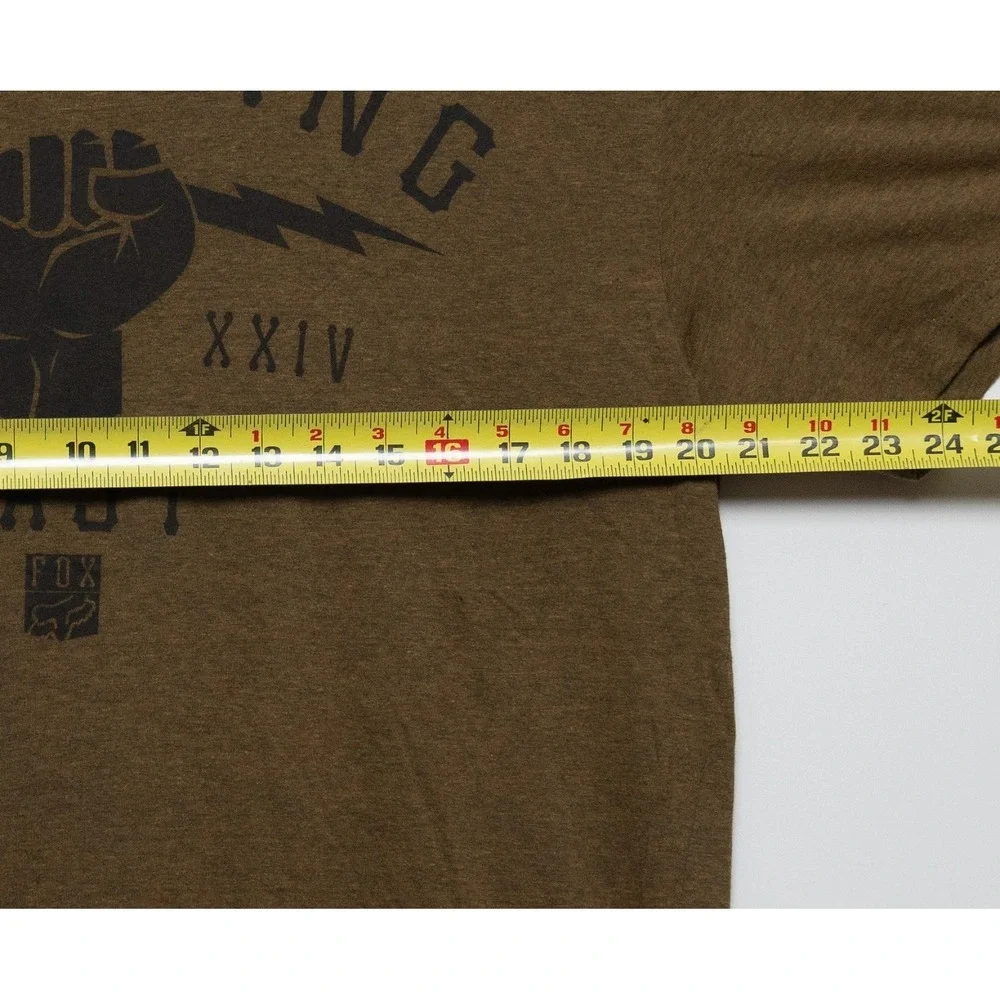 Fox Racing Lightning Fast Men's T-Shirt Mustard Yellow Slim Fit Size XL